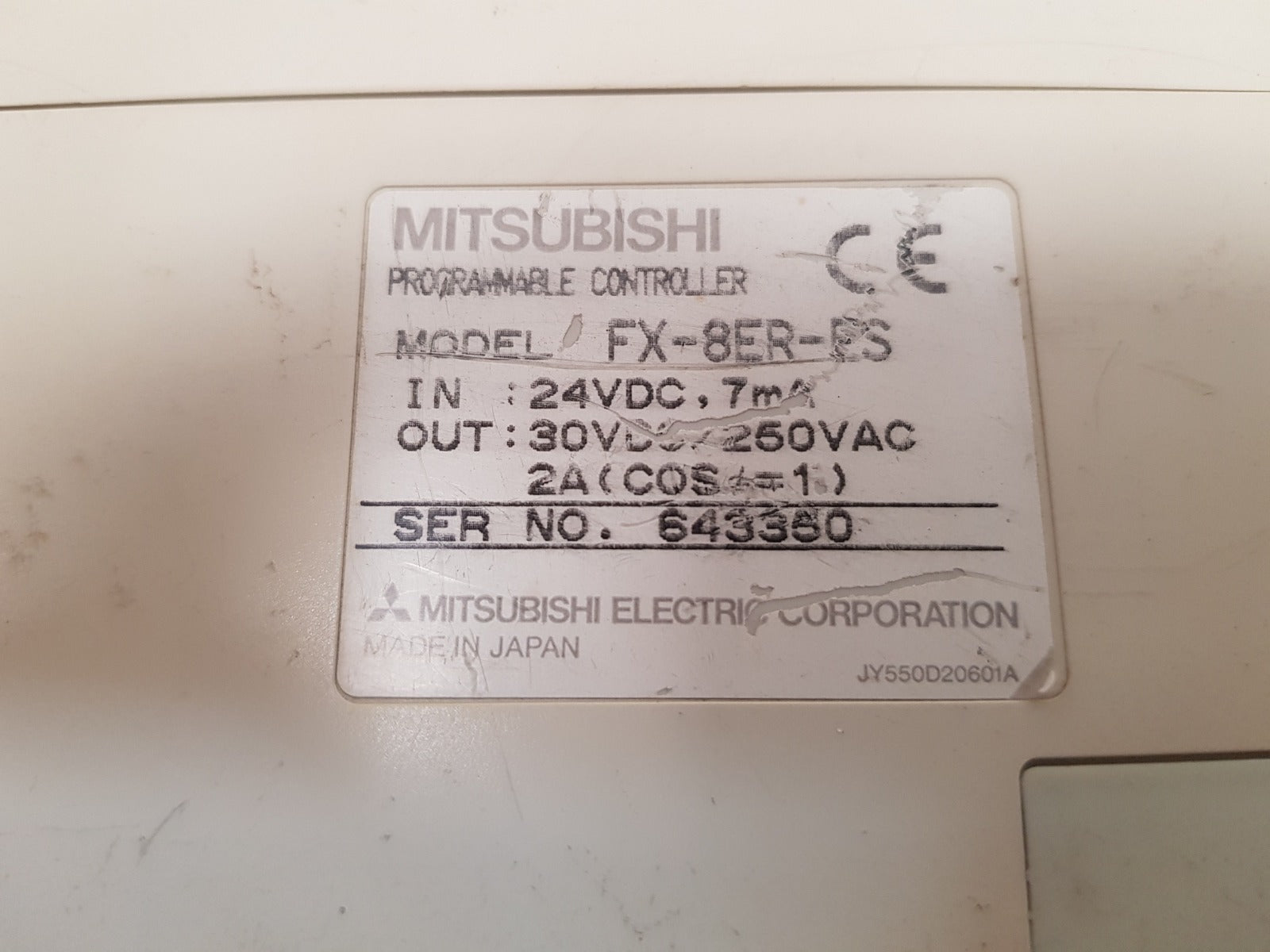 Mitsubishi Fx-8Er-es Programmable Controller 30Vdc/250Vac - Image 6