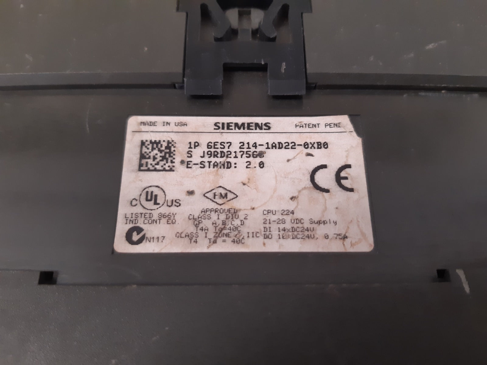 Siemens Simatic S7-200 6Es7 214-1Ad22-0Xb0 Cpu 224 Plc Digital Controller Module - Image 5