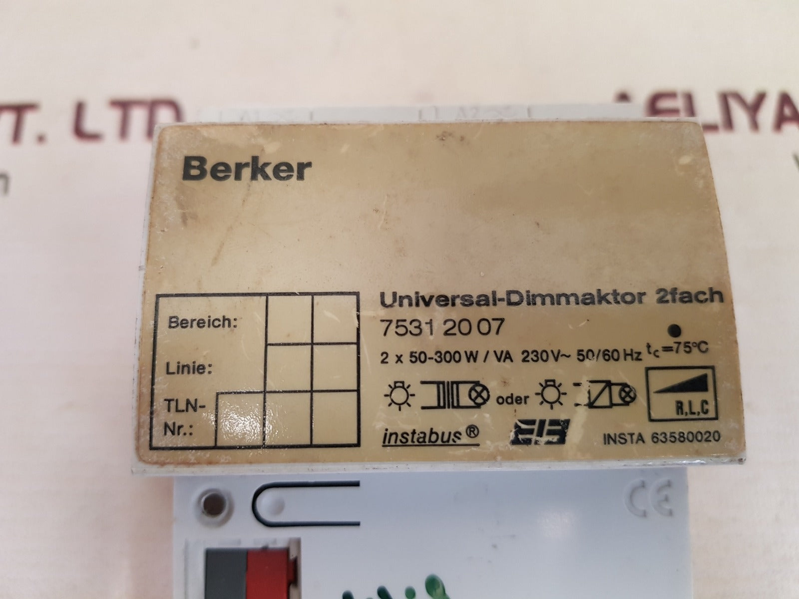 Berker 7531 20 07 Universal-dimmaktor Actuator 2 Fold 230V~50/60Hz - Image 5