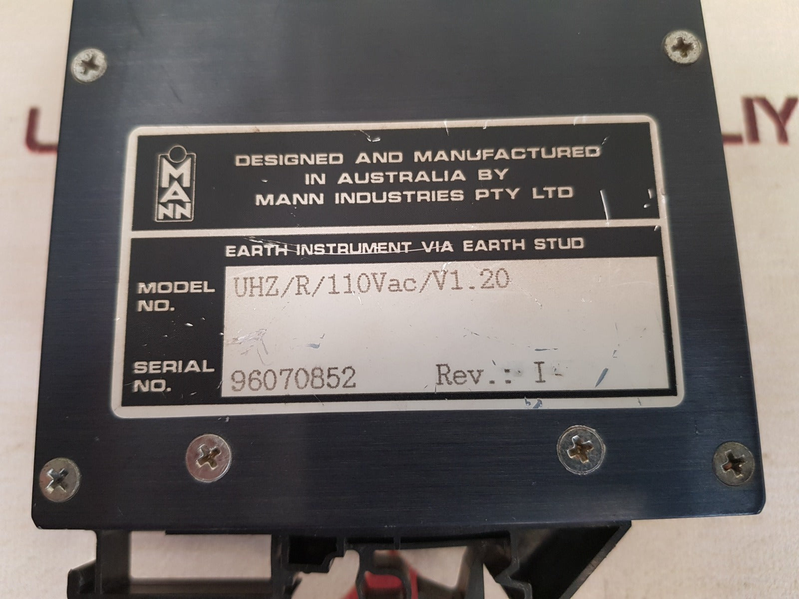 Mann Industries Uhz/R/110Vac/V1.20 Monitoring Module 110Vac - Image 6
