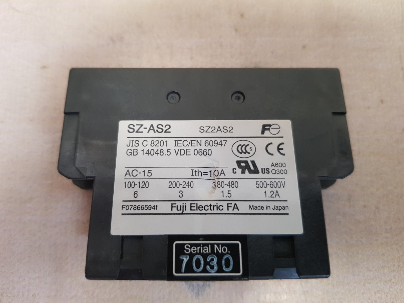 Set Of 4X Fuji Electric Sz-as2 Auxiliary Contact 10A 600V - Image 7