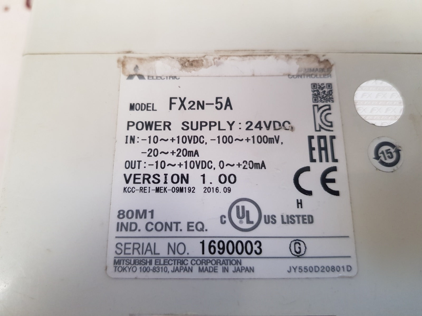 Mitsubishi Fx2N-5A Programmable Controller Module 24Vdc - Image 7