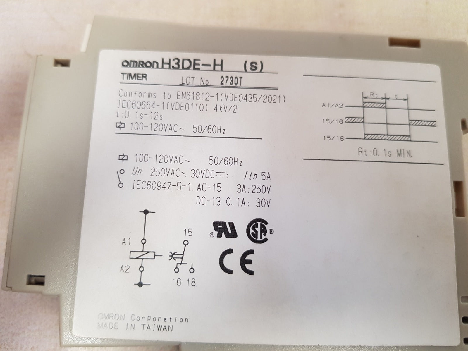 Omron H3De-h(S) Timer 250V 50/60Hz 0.1S-12S - Image 8