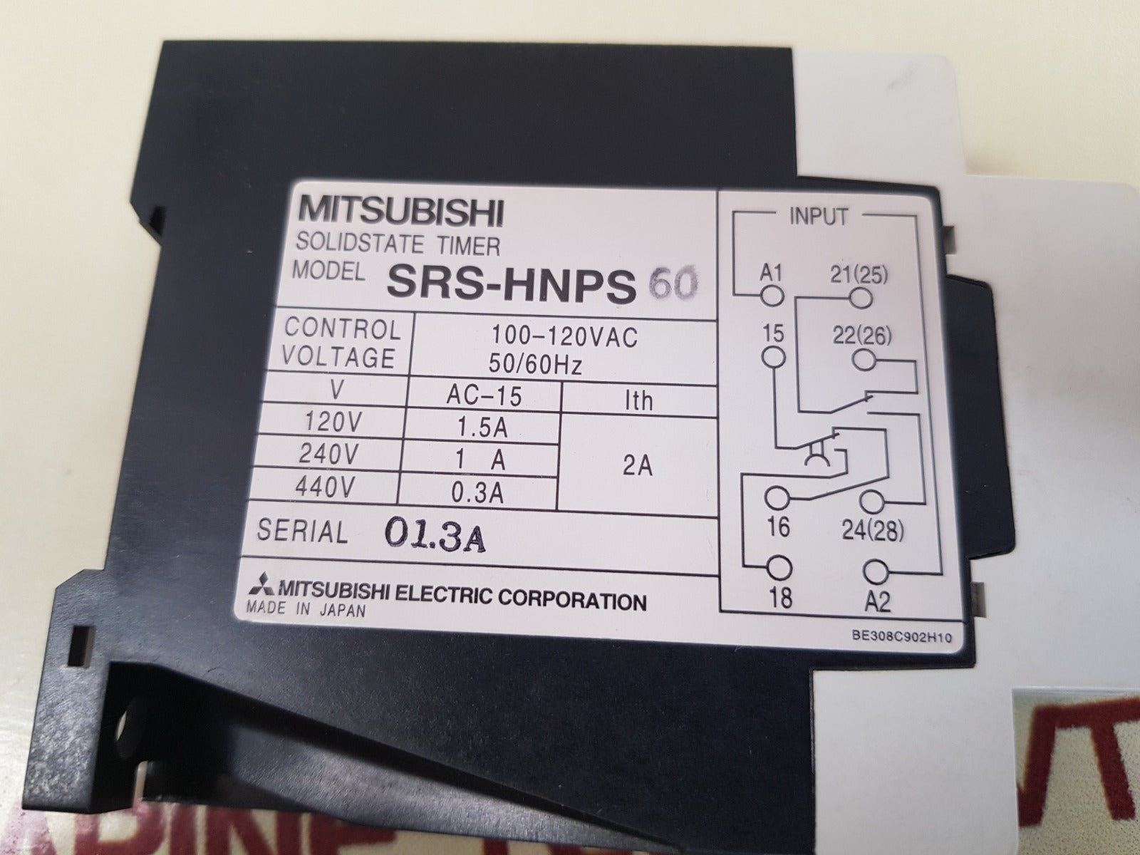 Mitsubishi Srs-hnps Solidstate Timer 100?120Vac 50/60Hz - Image 6