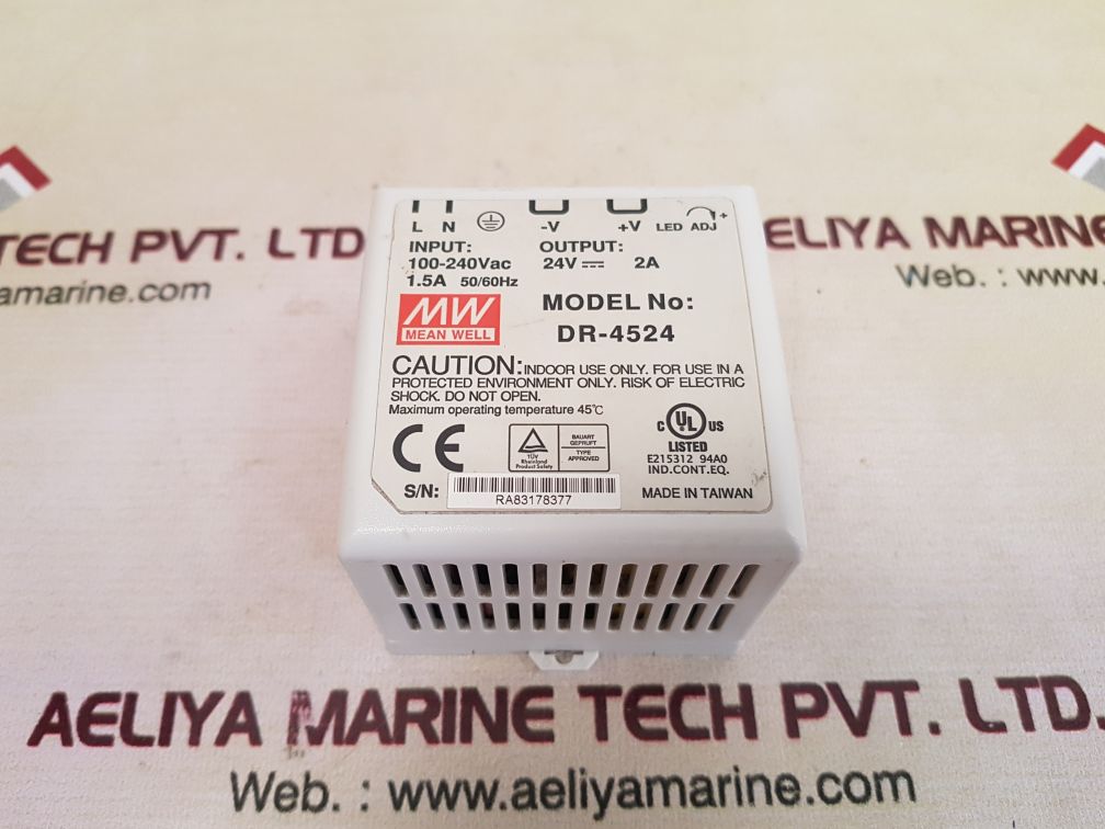 Mean Well Dr-4524 Power Supply 100-240Vac 1.5A 50/60Hz - Image 2