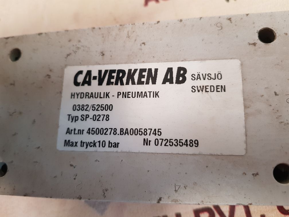 Ca-verken Sp-0278 Hydraulik-pneumatik 4500278.Ba0058745 - Image 7