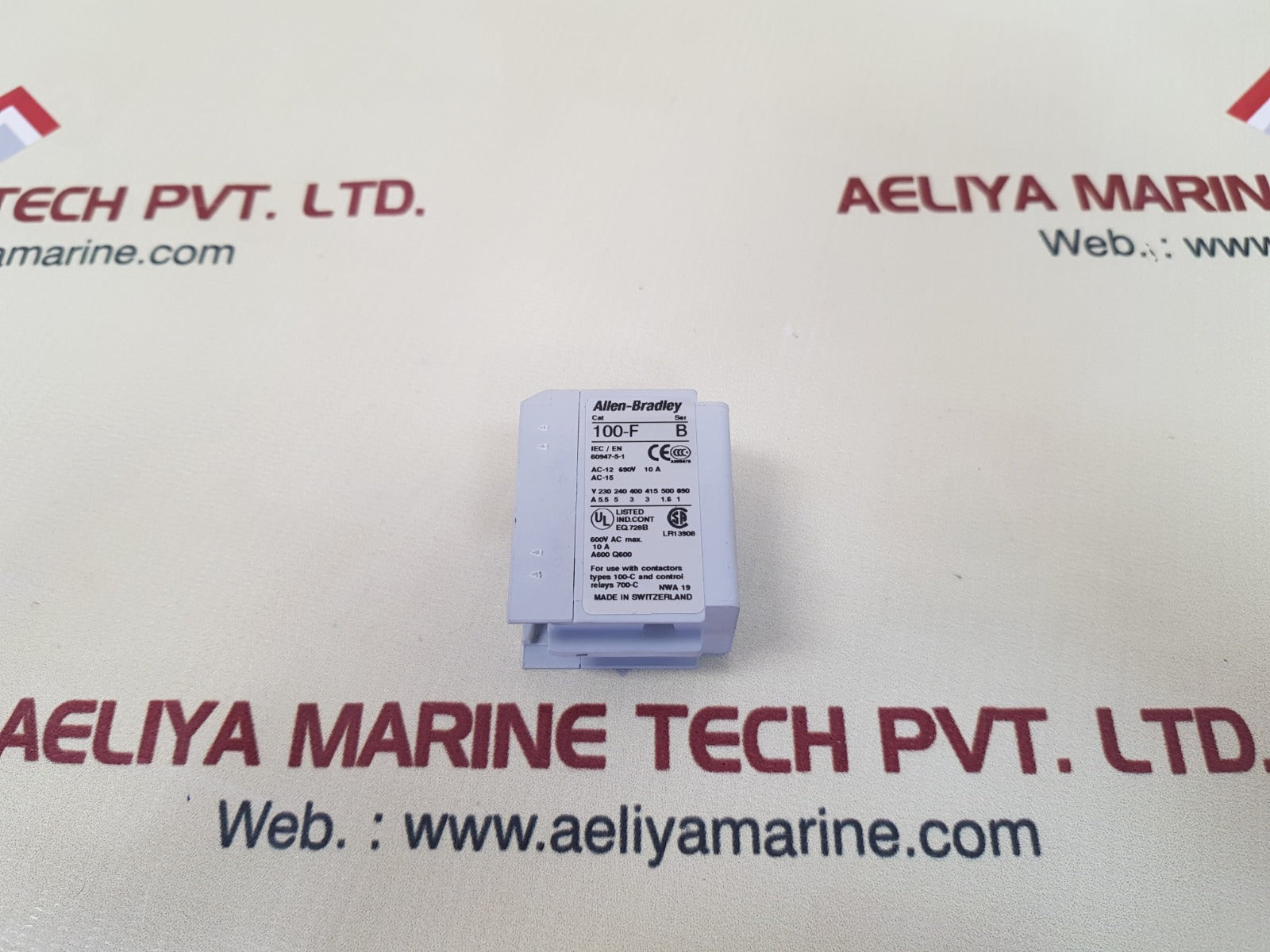 Allen-bradley 100-f Nwa 19 Auxiliary Switch 10A 690V - Image 2