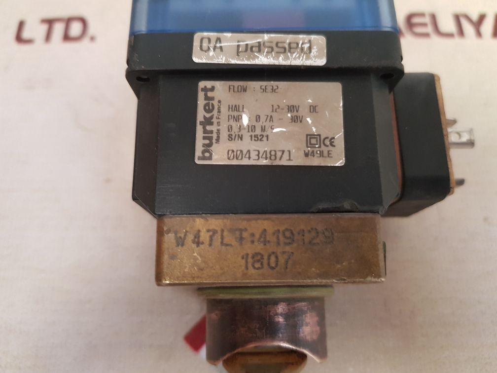 Burkert Se32 Flow Switch 12-30V Dc - Image 8
