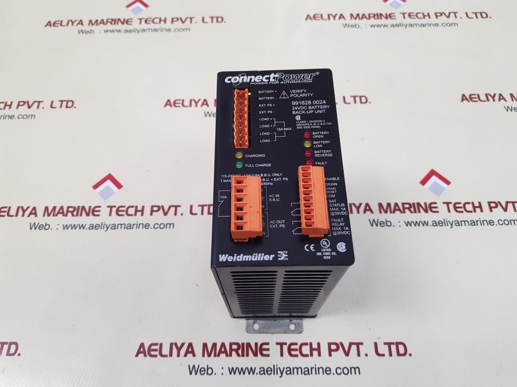 Weidmuller 991628 0024 connect power supply 24vdc battery back-up unit