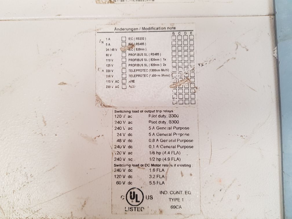 Siemens Siprotec 7Sd6101-4Bb09-0Ba0/Dd Line Differential Protection Relay - Image 9