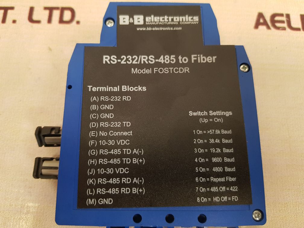 B&b electronics fostcdr rs-232/rs-485 to fiber optic converter - Image 7