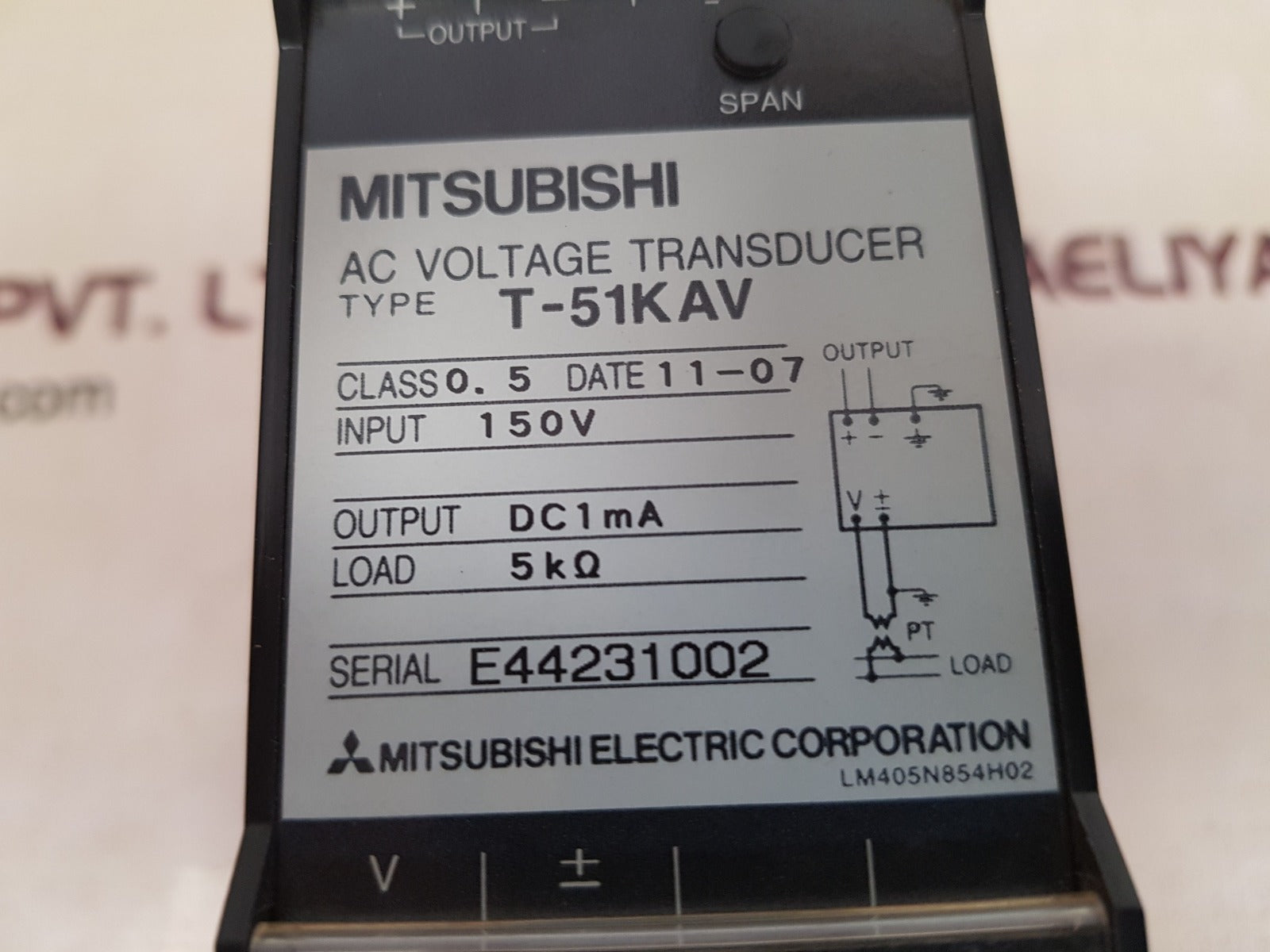 Mitsubishi t-51kav ac voltage transducer 150v - Image 6