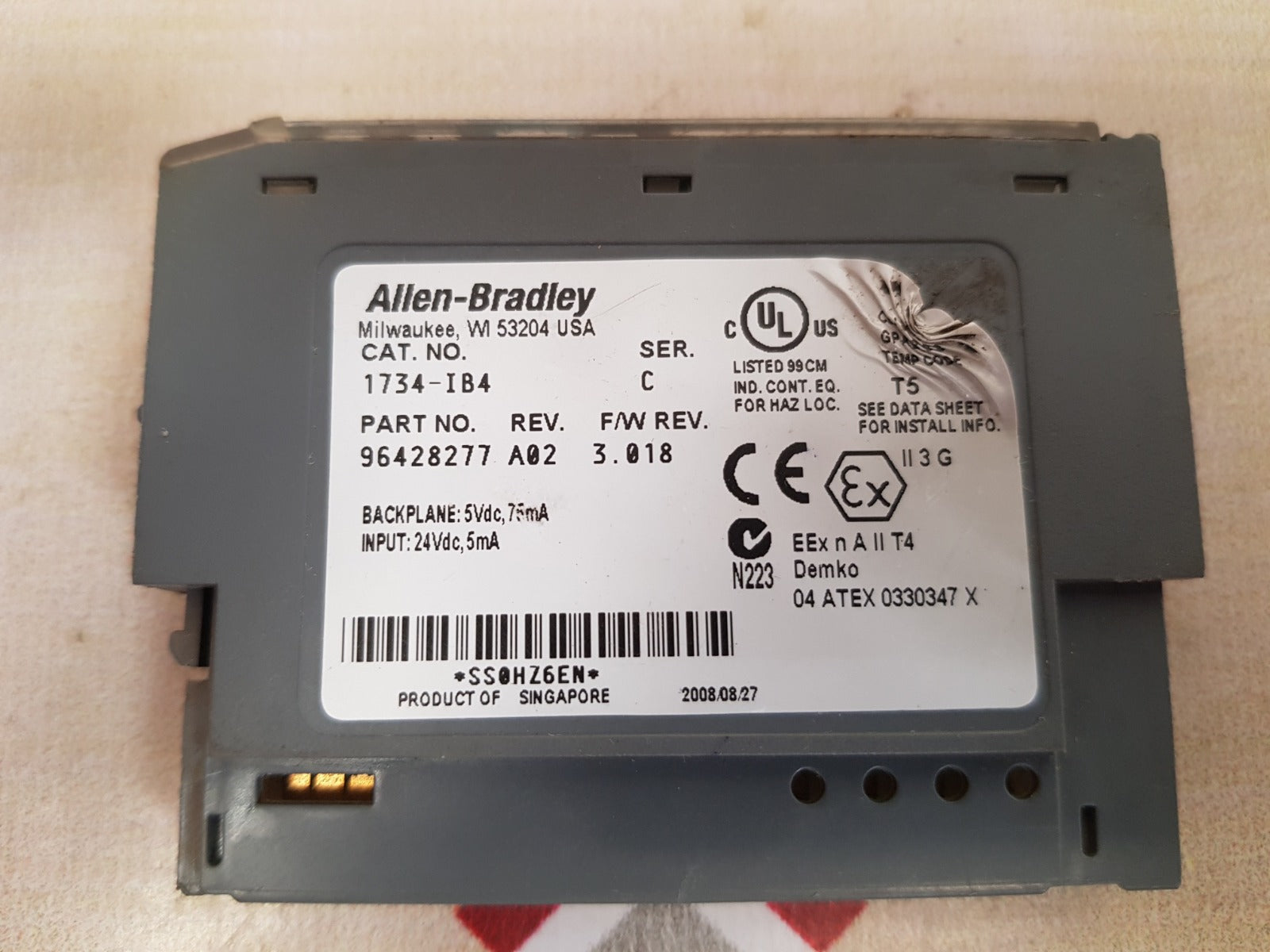 Allen-bradley 1734-ib4 ser c sink input module - Image 7