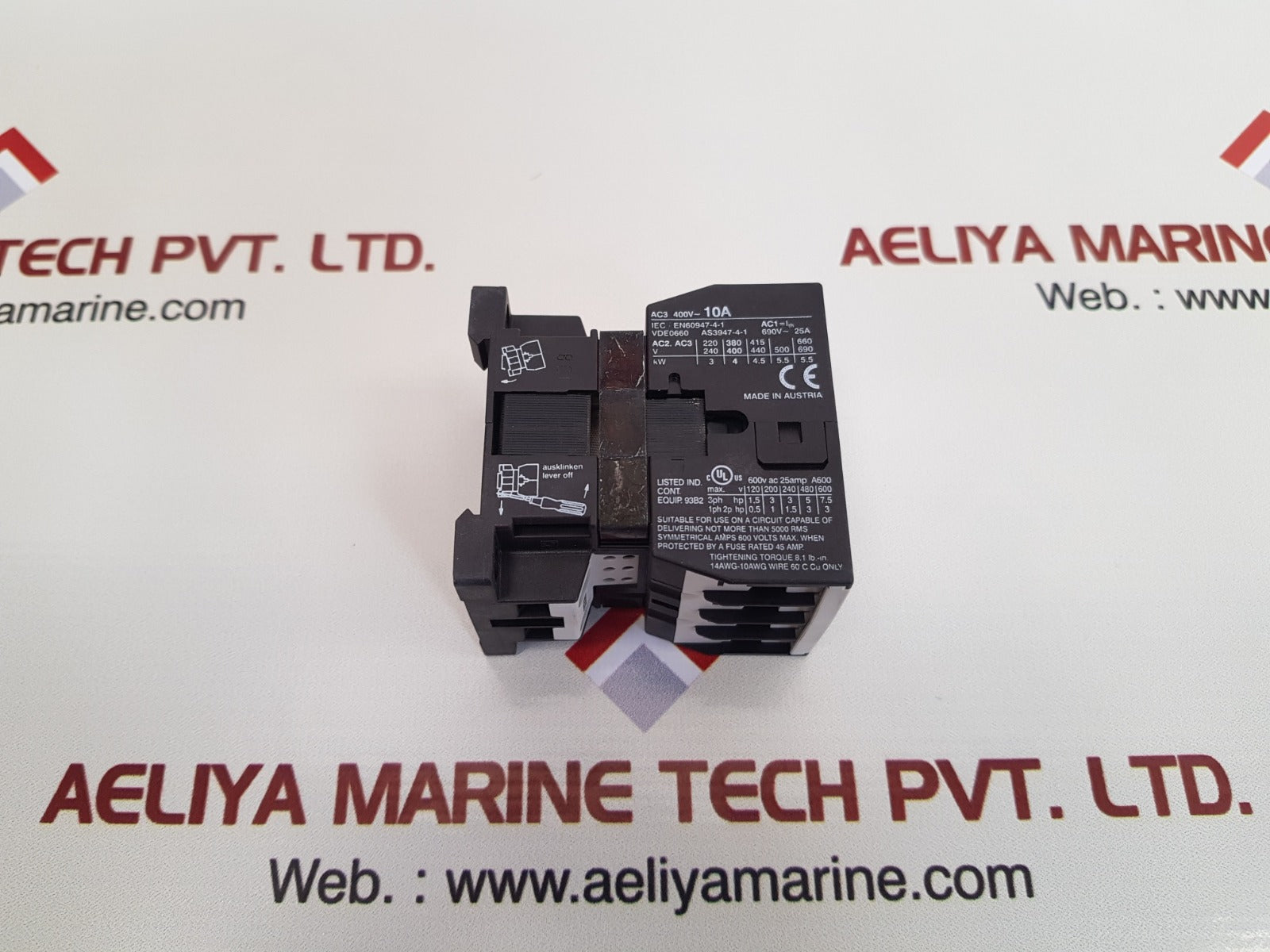 Benedikt & Jager K3-10A01 Magnetic Contactor Coil Voltage 690V Ac 25A - Image 4