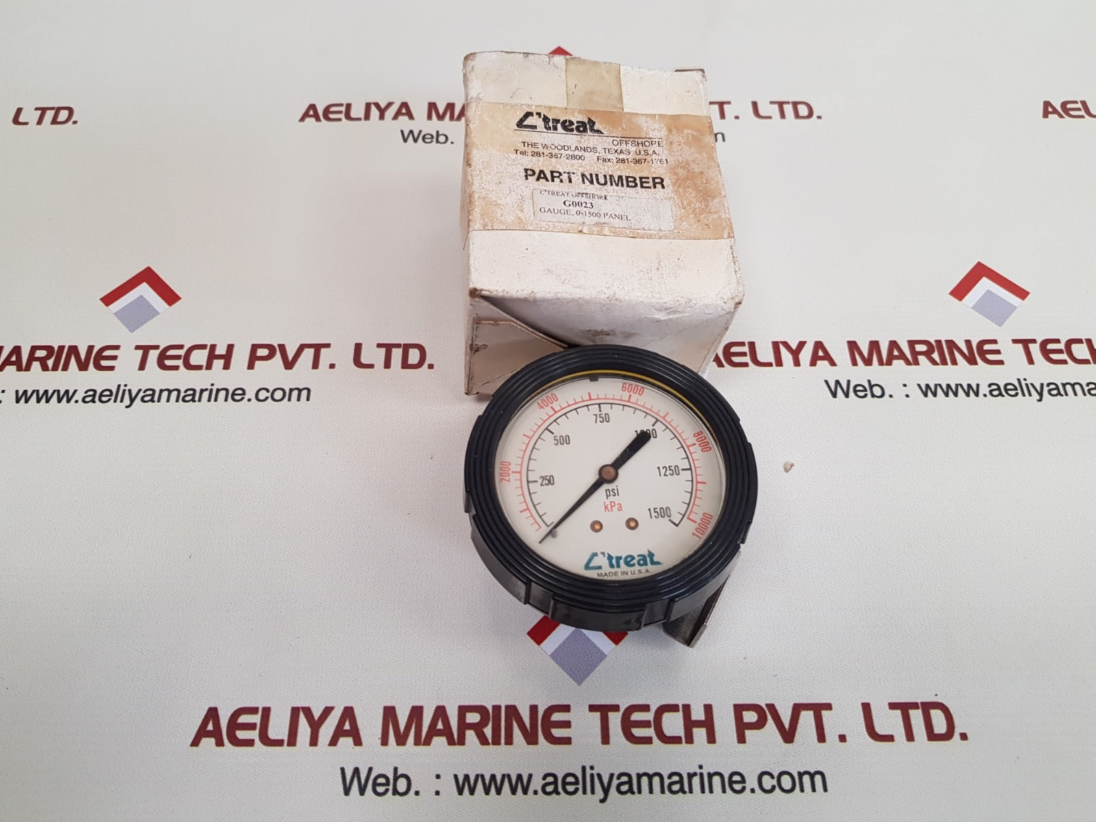 c?treat 02-1819-a panel gauge, 0-1500 psi