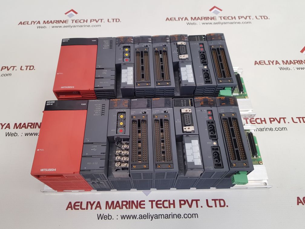 Mitsubishi melsec q61p-a2,q06hcpu,qj61bt11,qx42,qy42p,qj71c24,qd75d4 plc module