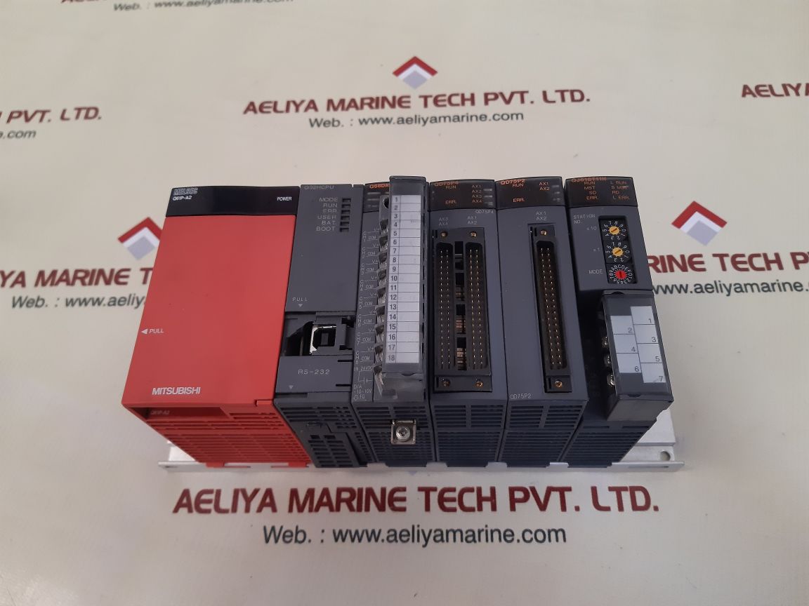 Mitsubishi melsec q61p-a2,q02hcpu,q68davn,qd75p4,qd75p2,qj61bt11n module rack - Image 2