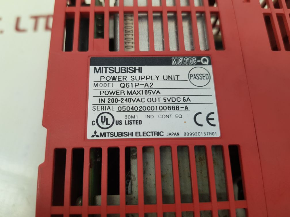 Mitsubishi Q61P-a2 Power Supply Unit 200-240Vac - Image 5