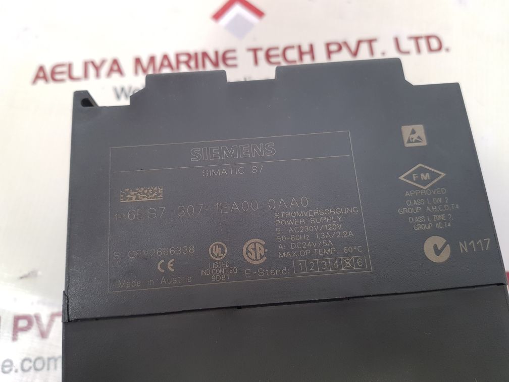 Siemens 6Es7 307-1Ea00-0Aa0 Power Supply Ac230V/120V 50-60Hz - Image 3
