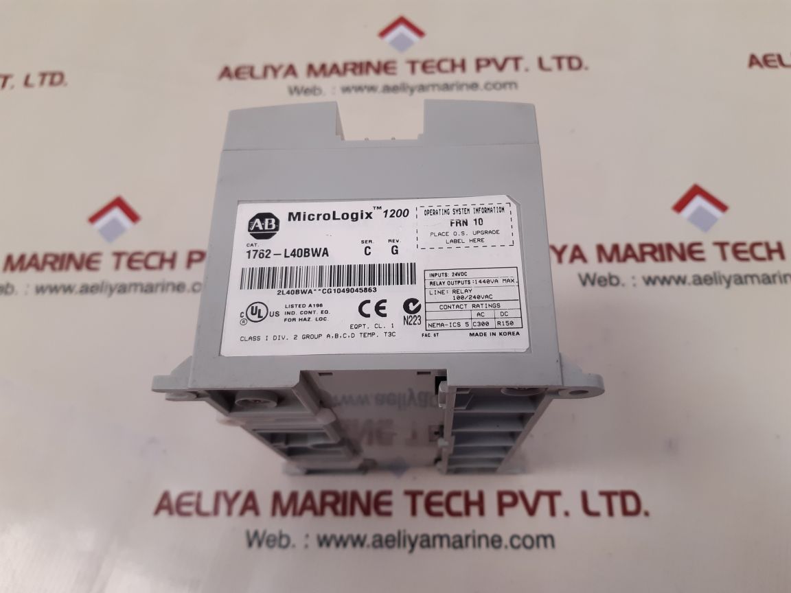 Allen-bradley 1762-l40bwa micrologix 1200 controller ser.c rev.g - Image 3