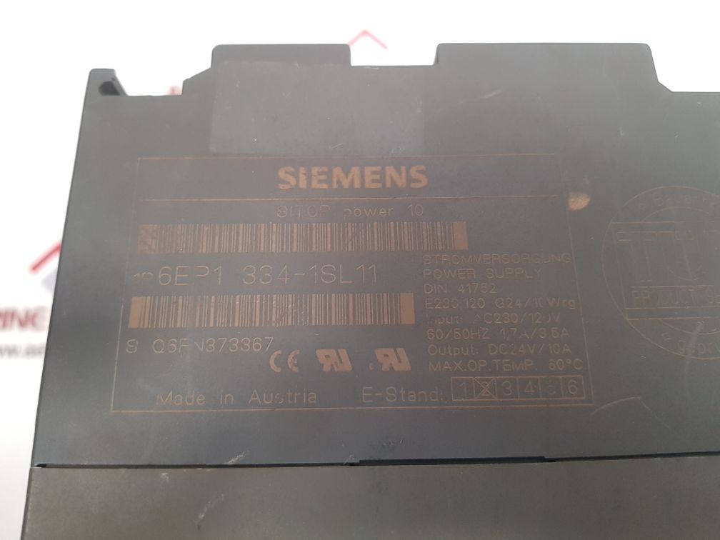 Siemens 6Ep1 334-1Sl11 Power Supply Dc24V/10A - Image 6