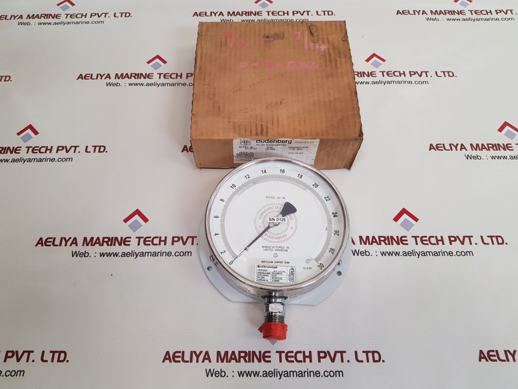 Budenberg 5214fgp standard test gauge 0-30 bar