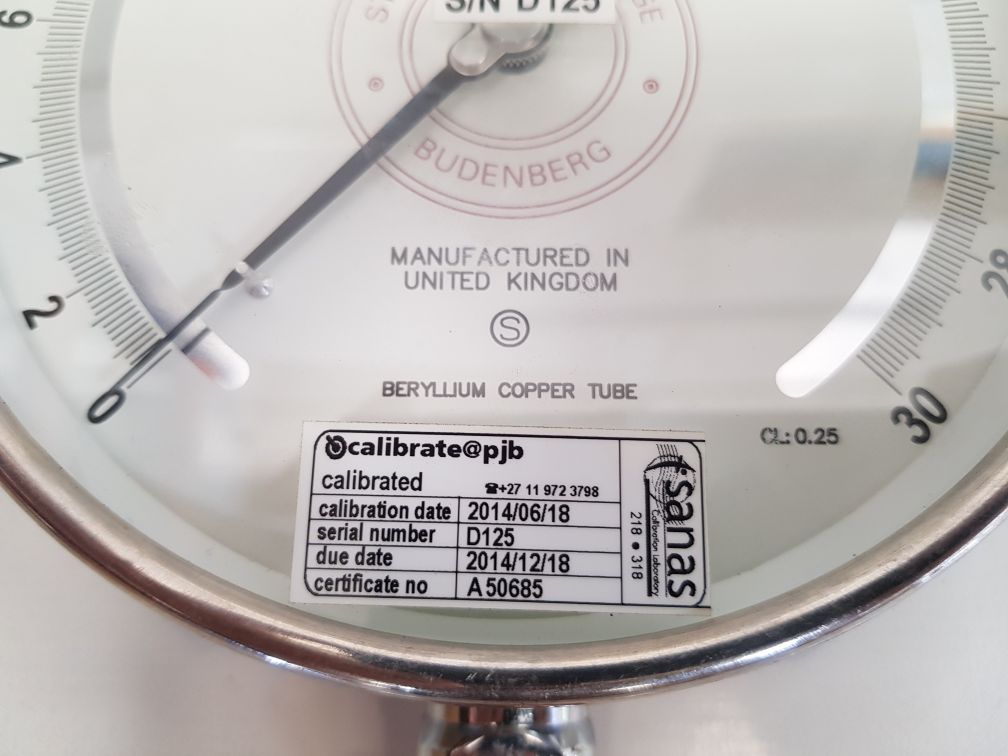 Budenberg 5214fgp standard test gauge 0-30 bar - Image 7