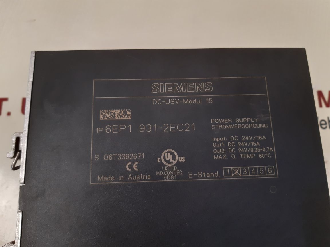 Siemens 6ep1 931-2ec21 dc-usv-modul 15 power supply - Image 5