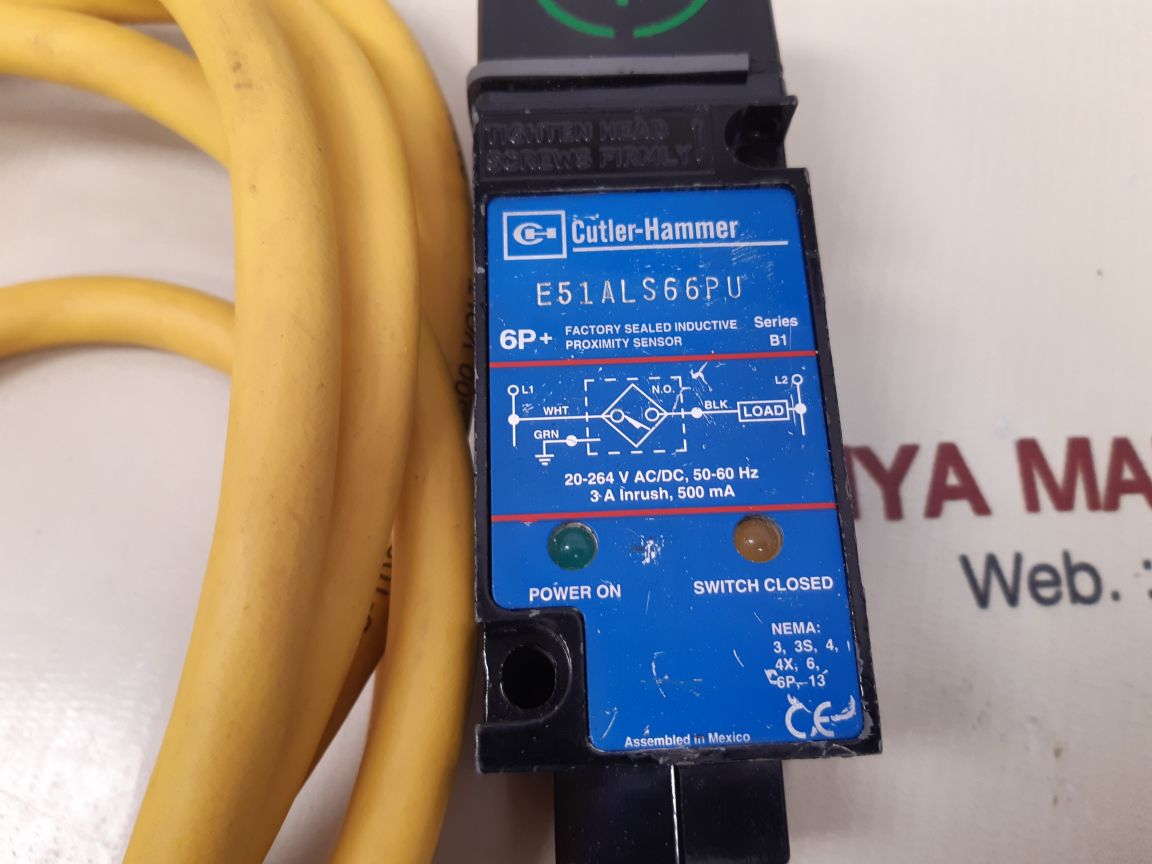 Cutler-hammer e51als66pu inductive proximity sensor Used - Image 2