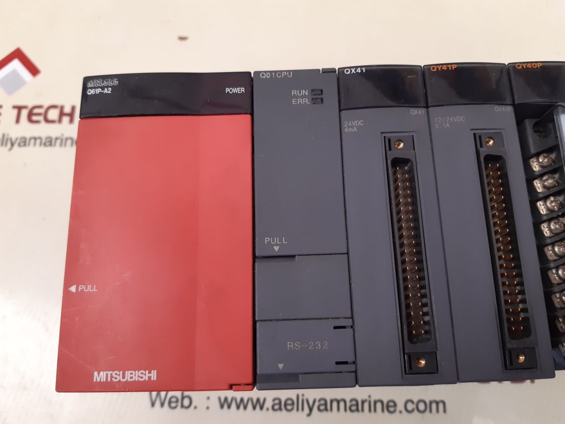 Mitsubishi melsec q61p-a2,q01cpu,qx41,qy41p,qy40p,qj61bt1 module rack - Image 7