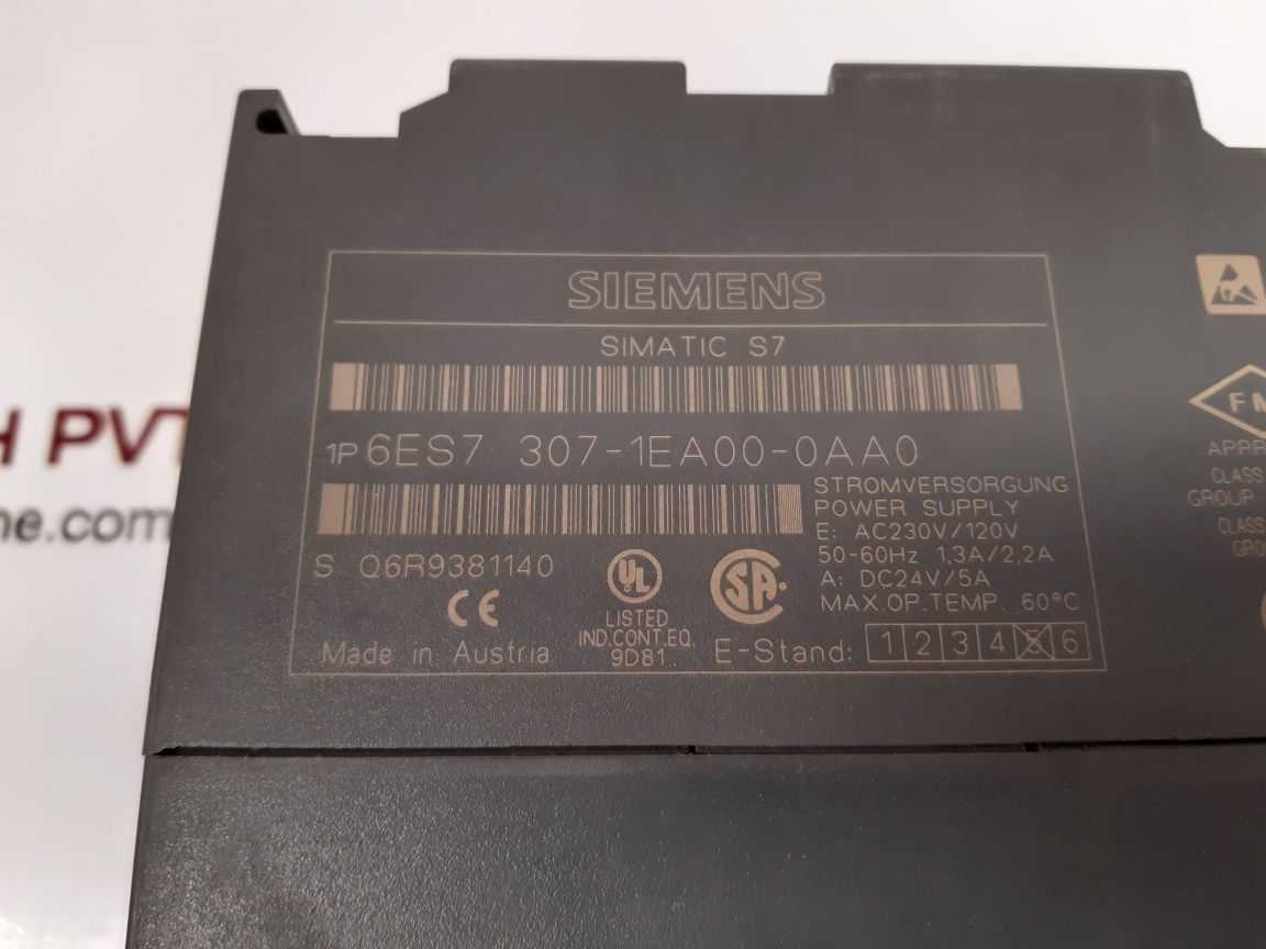 Siemens 6Es7 307-1Ea00-0Aa0 Simatic S7 Power Supply 60?C - Image 3