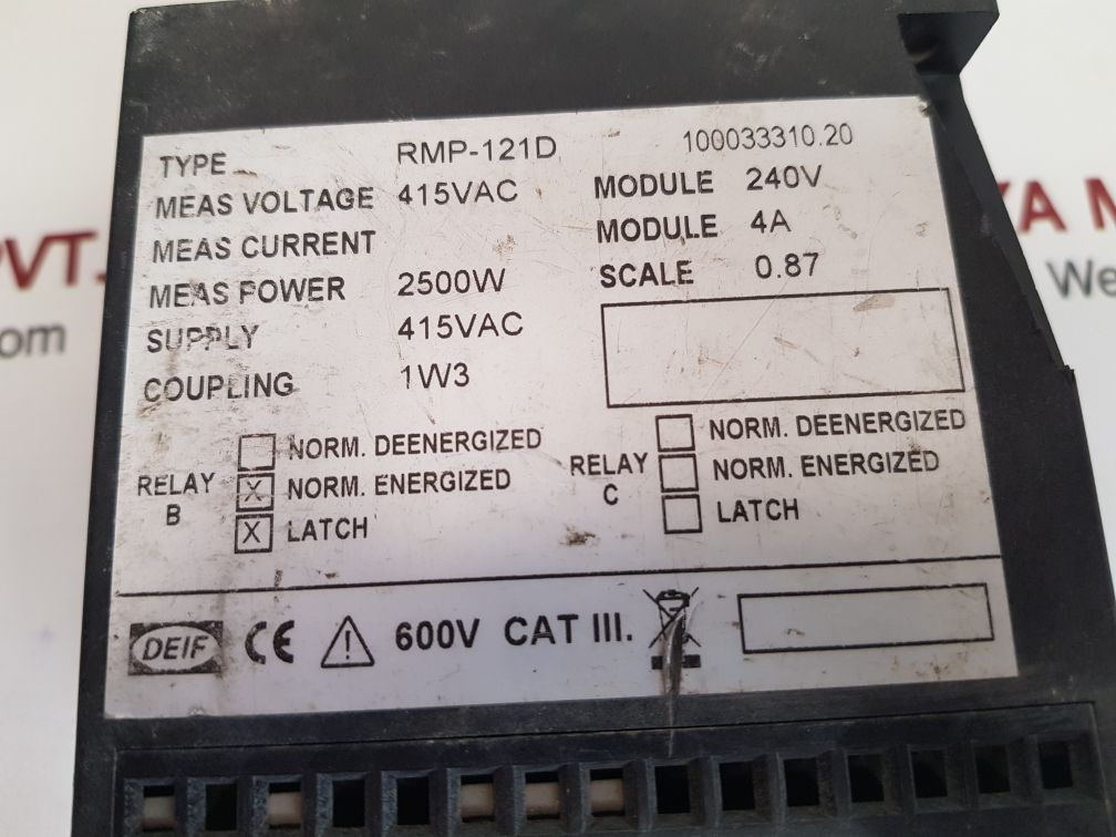 Deif Rmp-121D Reverse Power Relay 100033310.20 - Image 6