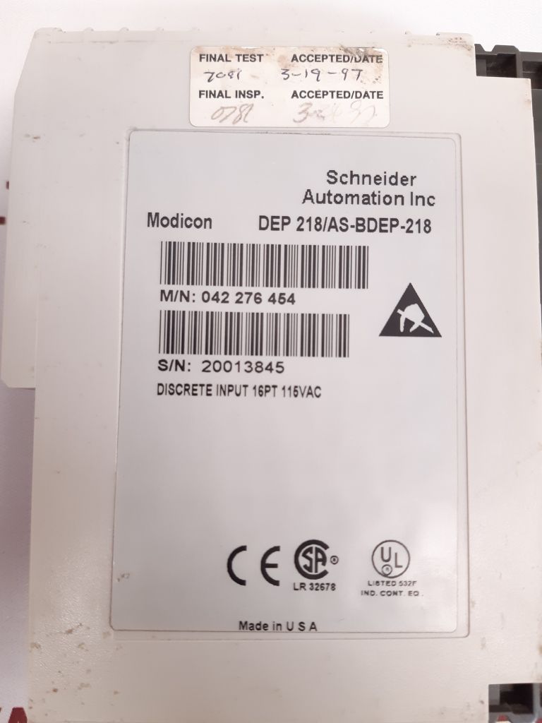 Schneider modicon dep218/as-bdep-218 discrete input module - Image 5