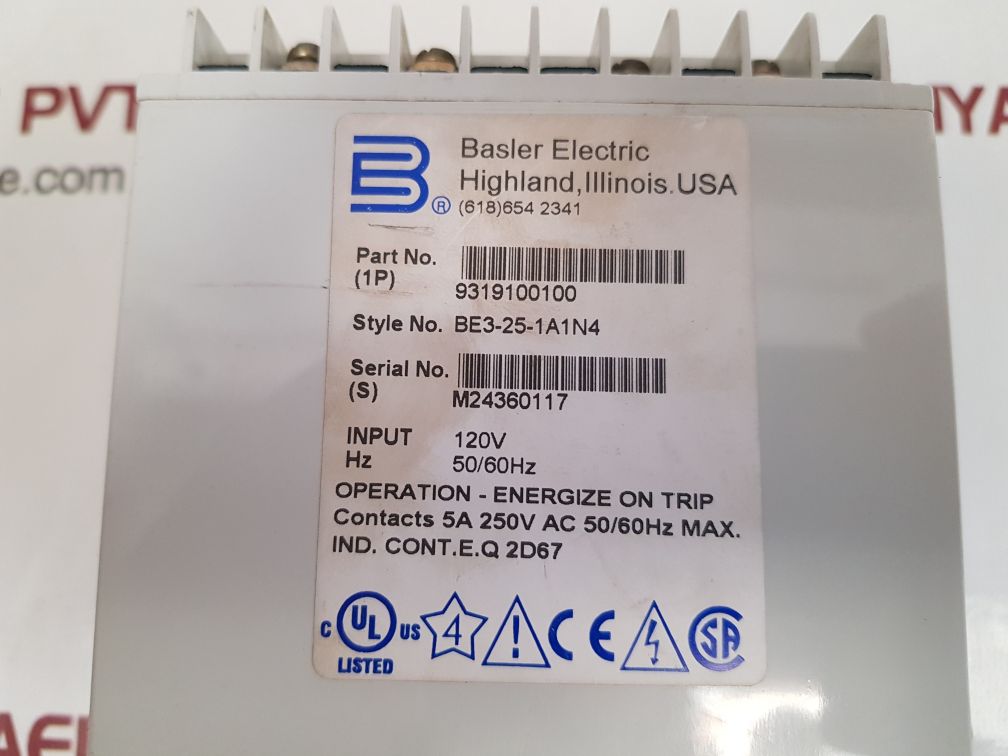 Basler be3-25-1a1n4 synchronizing relay 9319100100 - Image 6