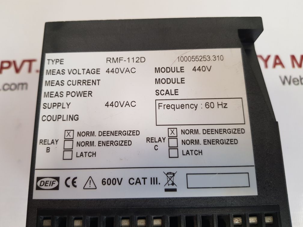 Deif Rmf-112D Frequency Relay 440Vac 60 Hz - Image 6