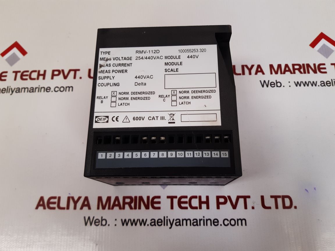 Deif Rmv112D Protective Voltage Relay 254/440Vac - Image 4