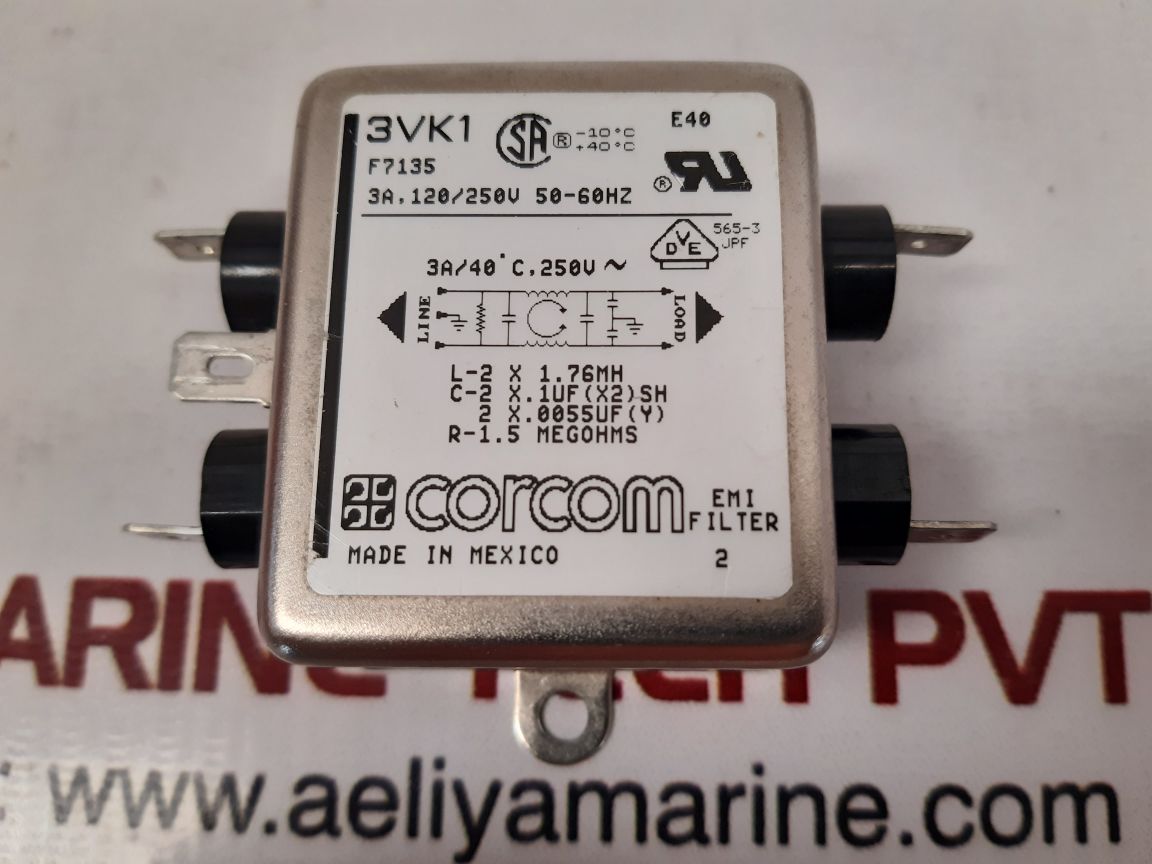 Corcom 3vk1 line filter f7135 - Image 2