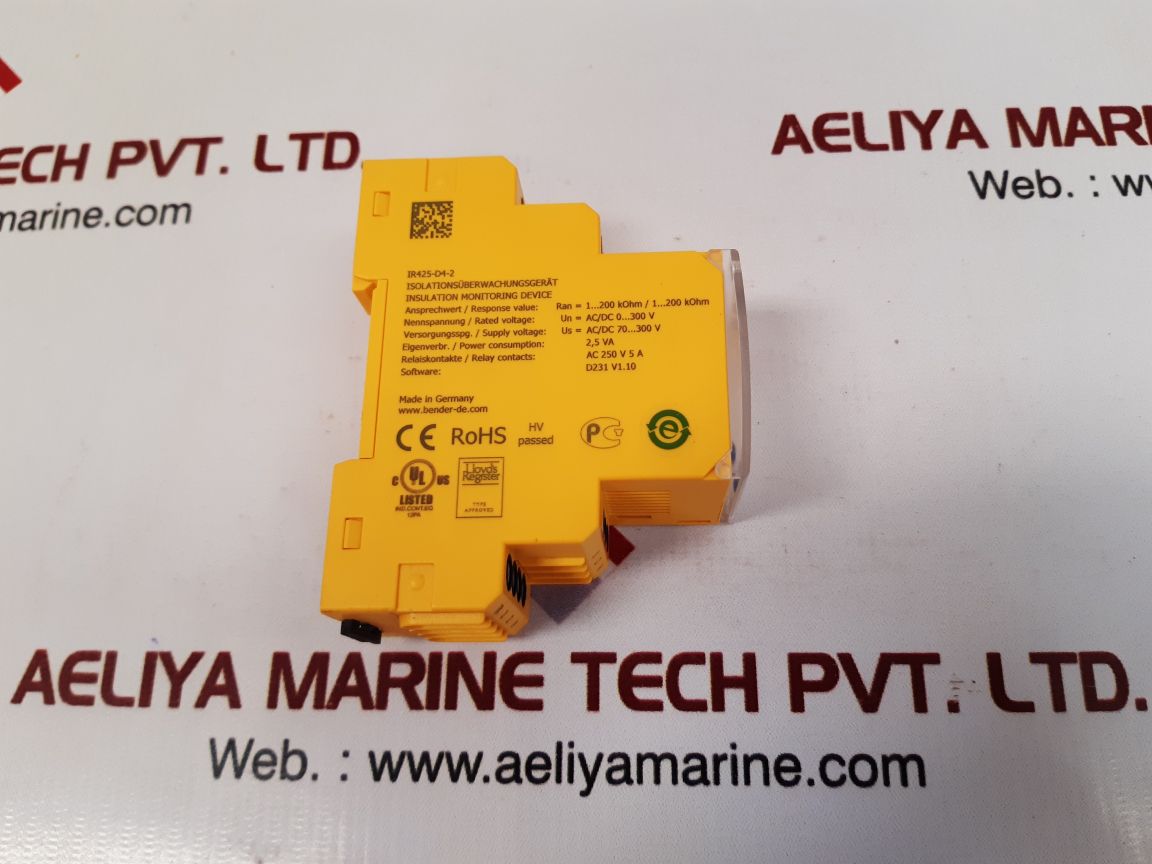 Bender isometer ir425-d4-2 insulation monitoring device b71036402 - Image 3