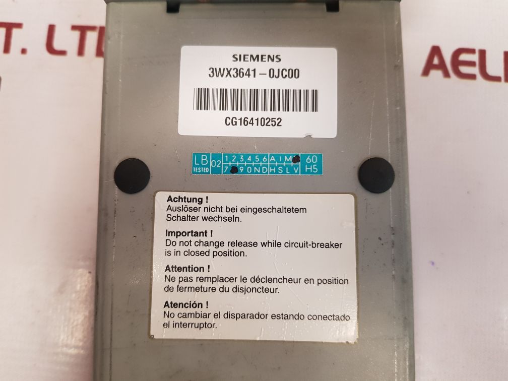 Siemens 3wx3641-0jc00 over-current release - Image 7
