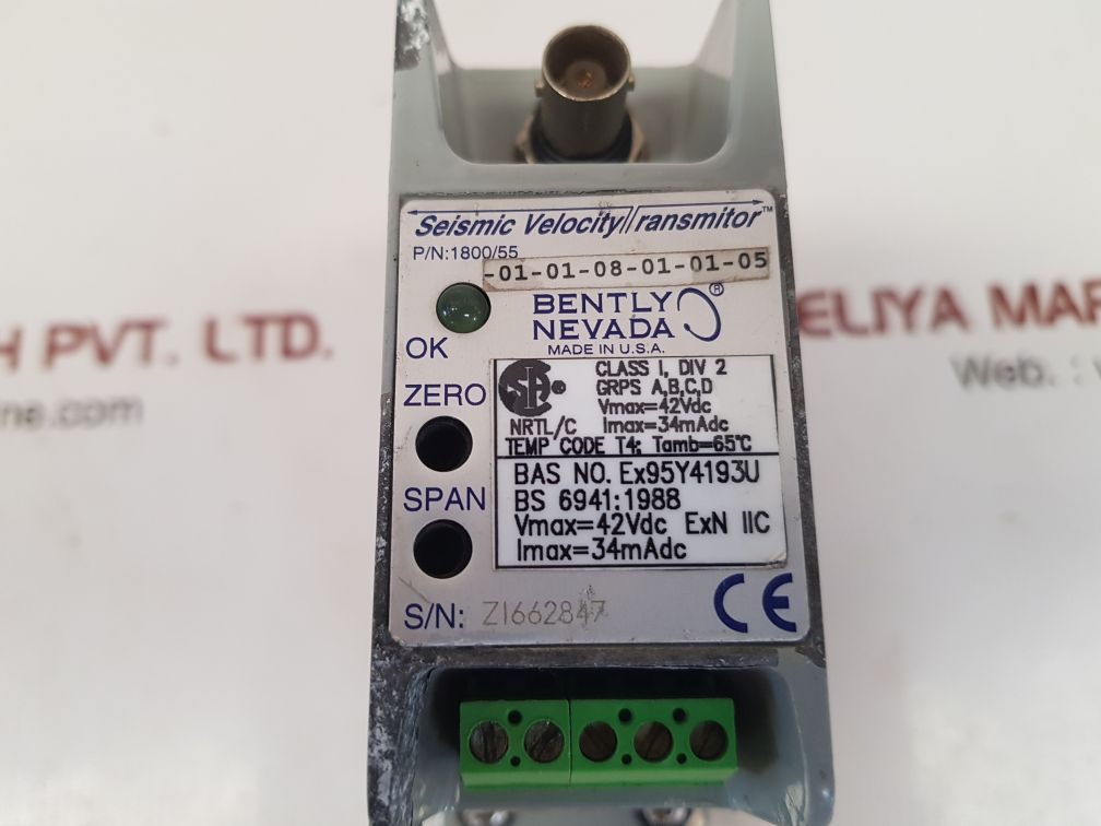 Bently nevada 1800/55 seismic velocity transmitor - Image 7