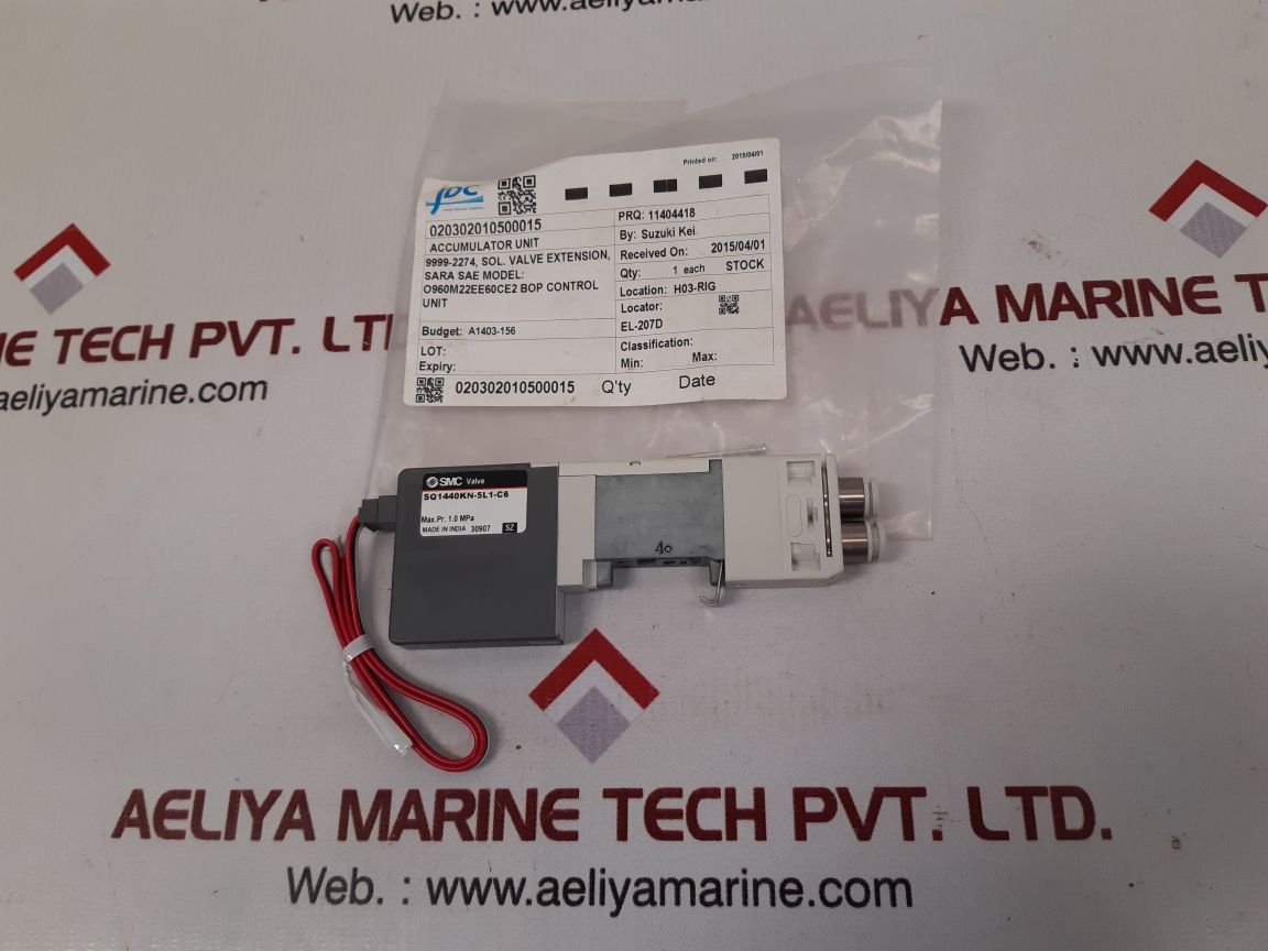Smc sq1440kn-5l1-c6 valve