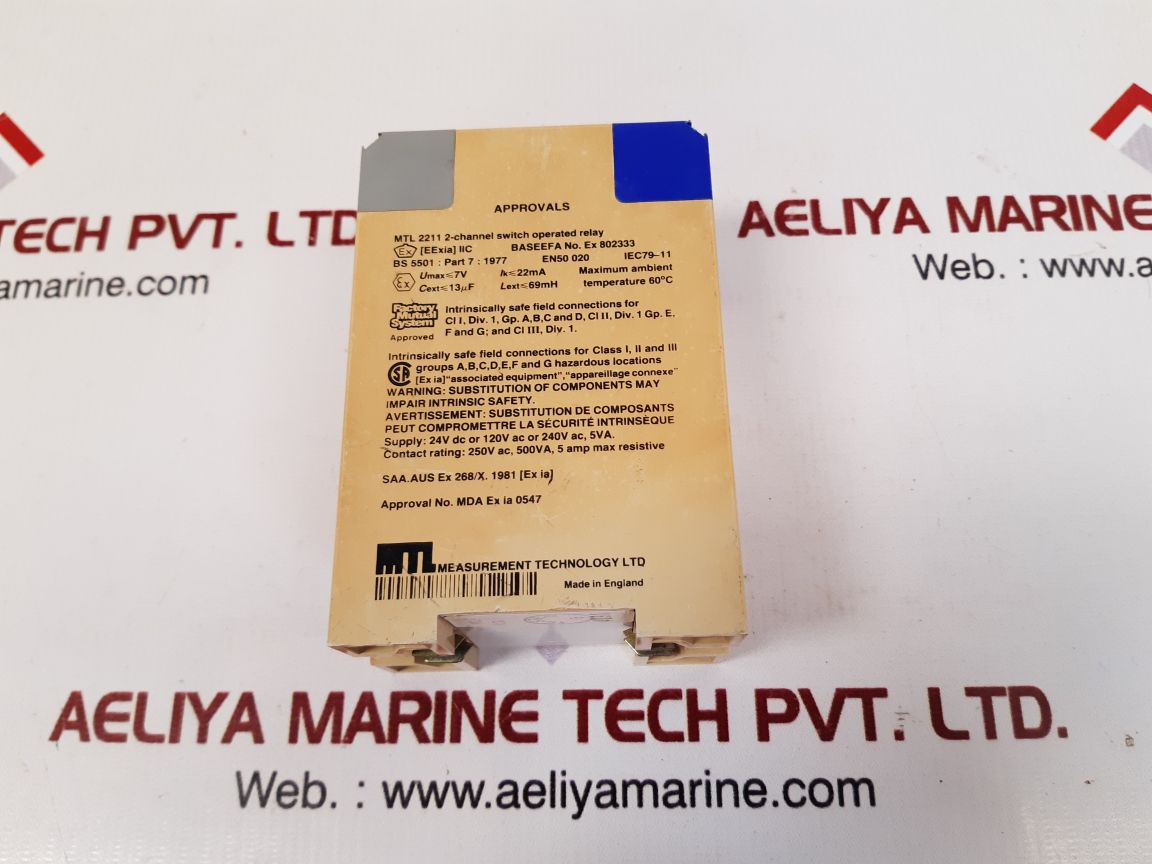 Measurement technology mtl 2211 2-channel is-input switch operated relay - Image 4