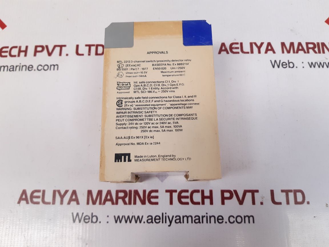 Measurement technology mtl2213 channel switch detector relay - Image 5