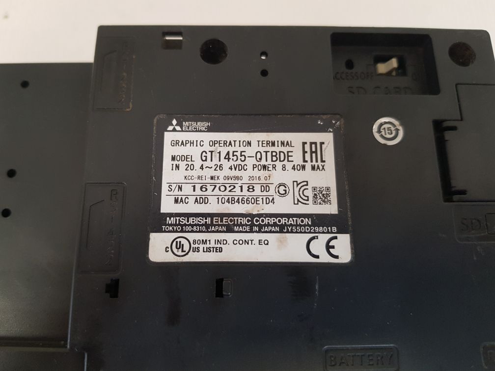 Mitsubishi gt1455-qtbde graphic operation terminal - Image 7