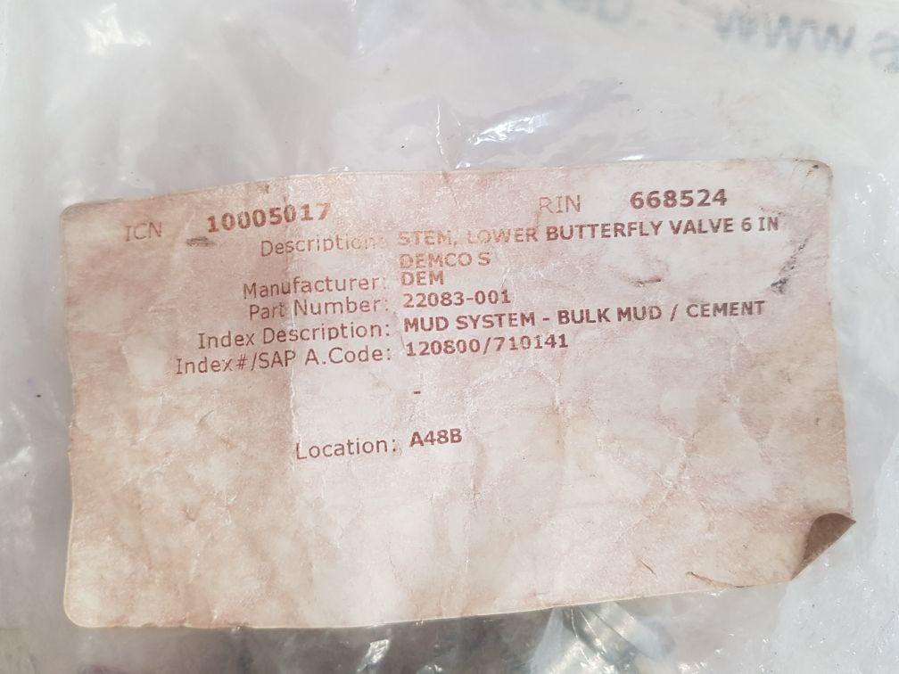 Dem 22083-001 Stem Lower Butterfly Valve - Image 10