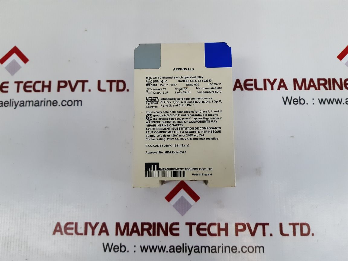Measurement technology mtl 2211 2-channel is-input switch operated relay - Image 2