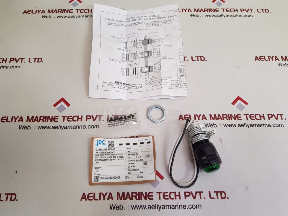 Adalet Xlsg Explosion Proof Pilot Light Green O960M22Ee60Ce2