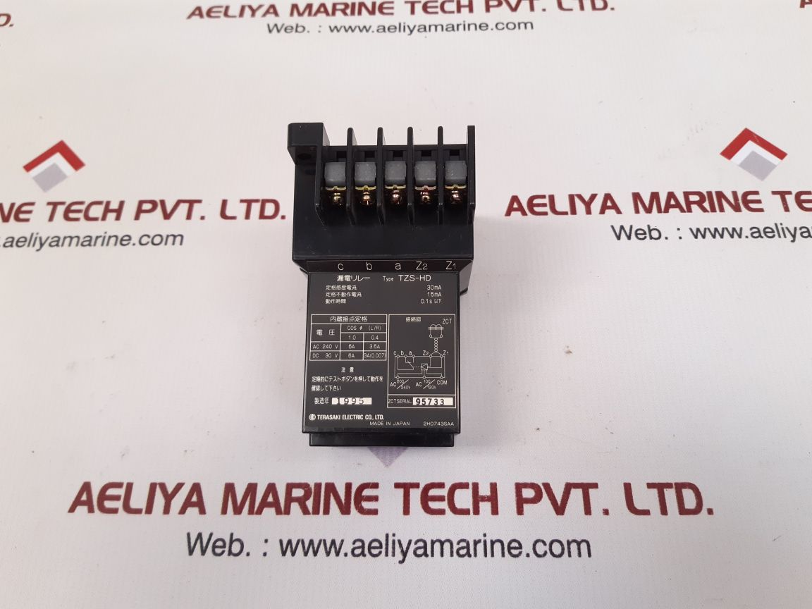 Terasaki Tzs-hd Earth Leakage Relay Ac 100/200V - Image 3