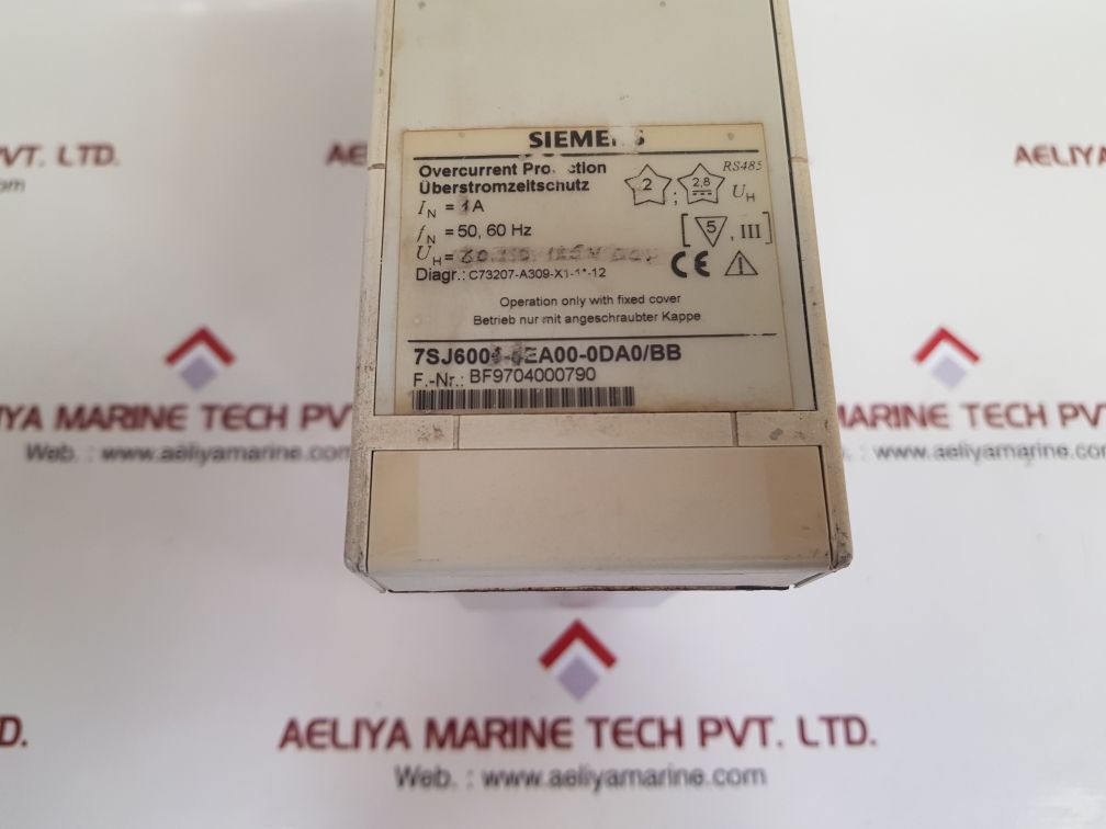 Siemens 7sj6005-4ea00-0da0/bb overcurrent protection relay used - Image 6