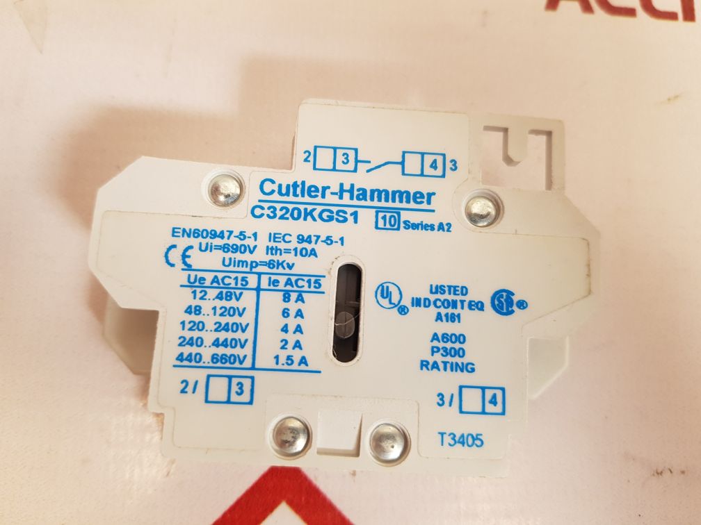 Eaton cutler-hammer c320kgs1 auxiliary contact - Image 6